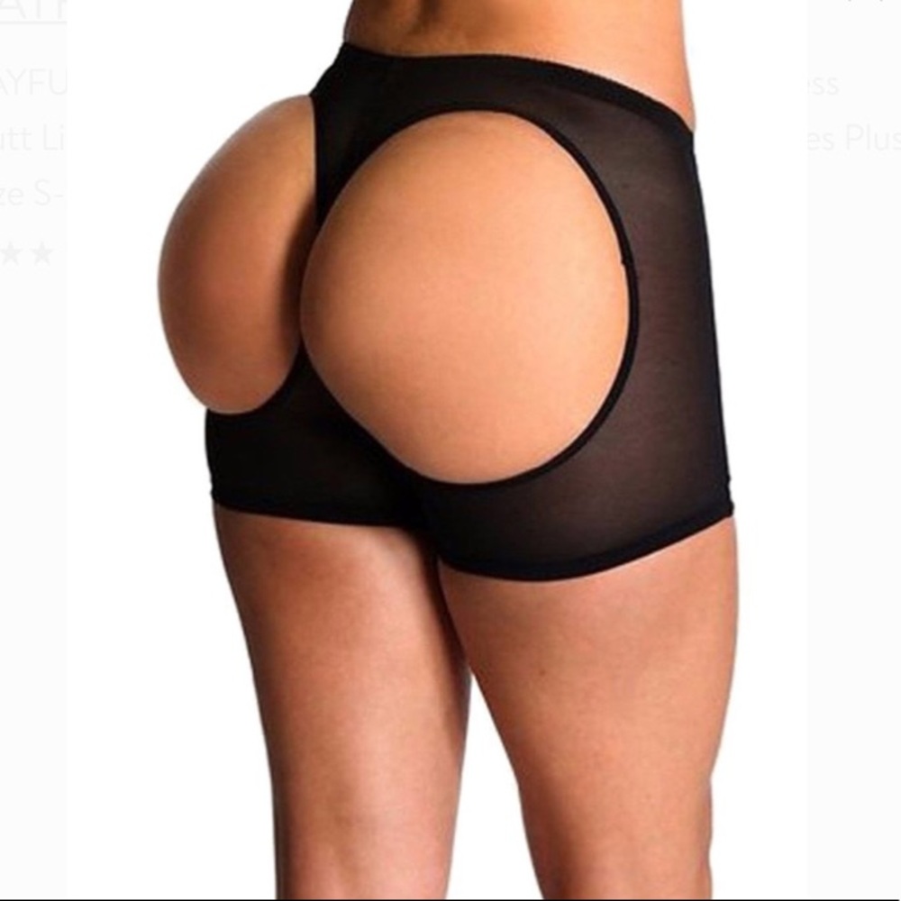 Butt lifter enhancer boy shorts black. Shapewear